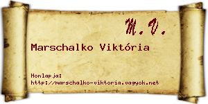 Marschalko Viktória névjegykártya